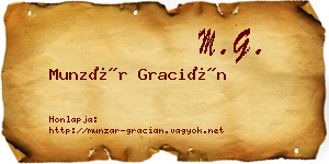 Munzár Gracián névjegykártya